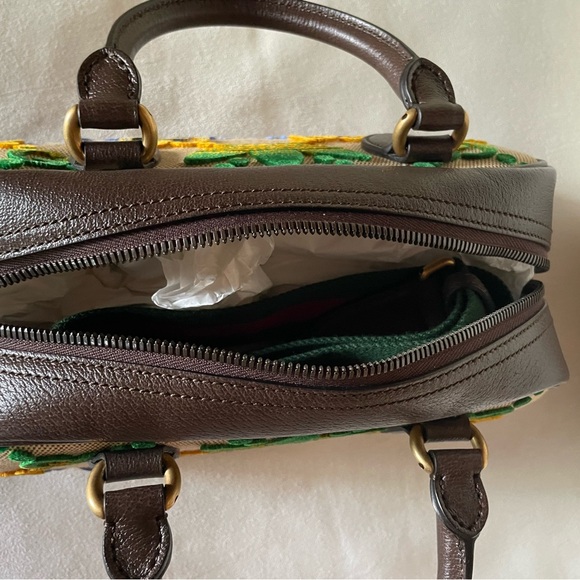 Gucci Tan and Multicolor Satchel - Picture 9 of 15